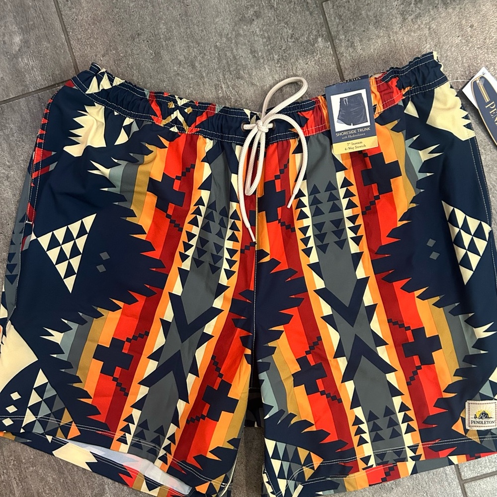 Pendleton Multicolor Geometric Board Shorts
